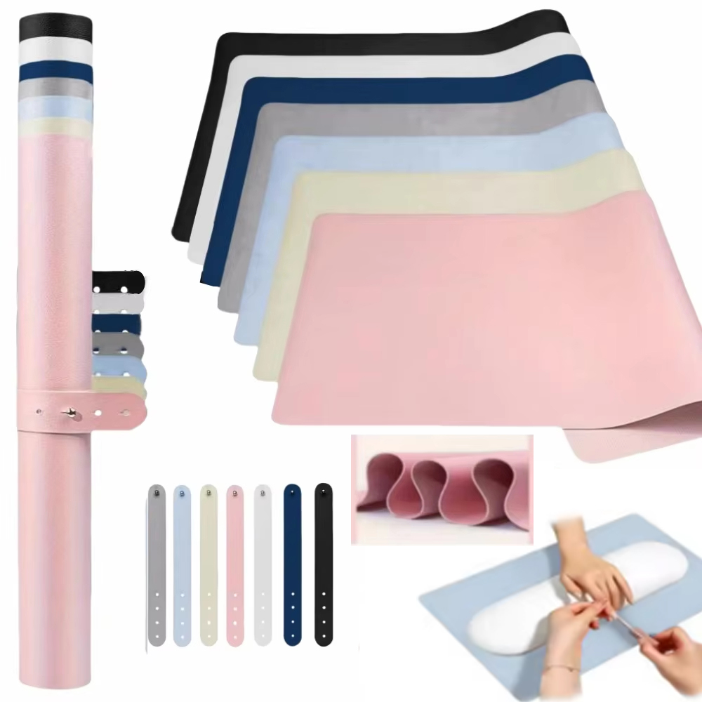 Nail Art Table Mat Foldable Na - Leather Desk Pad recension och pris