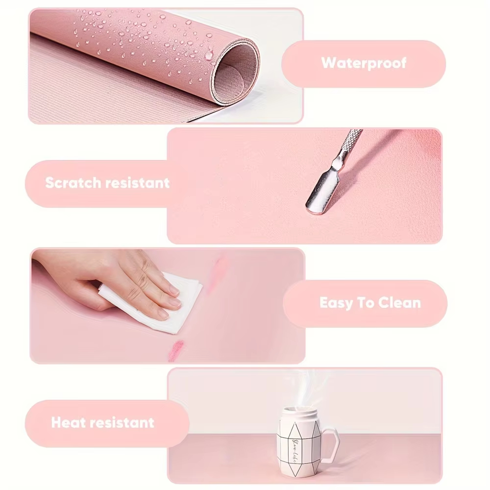 Nail Art Table Mat Foldable Na - Leather Desk Pad recension och pris