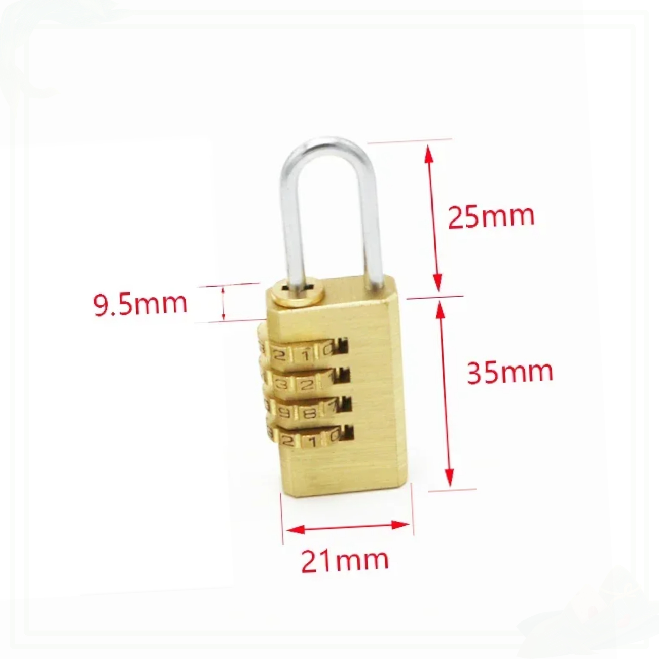 Brass Password Padlock Luggage - Letter Opener Brass recension och pris