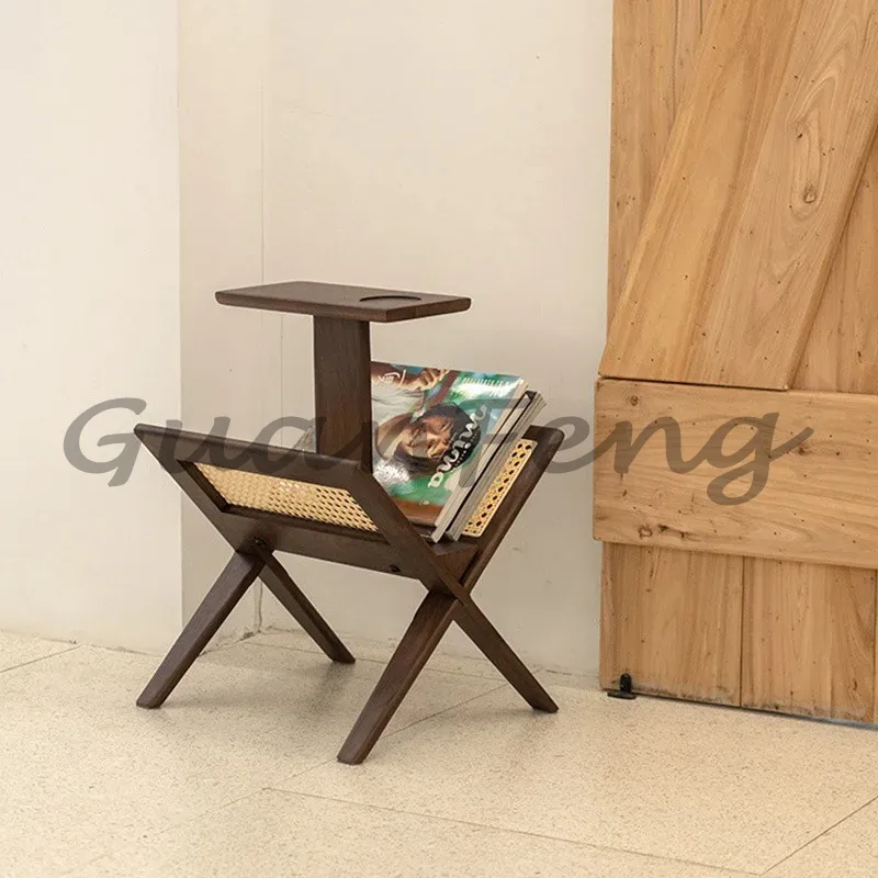 Style Solid Wood Rattan Storag - Magazine Holder Rack recension och pris