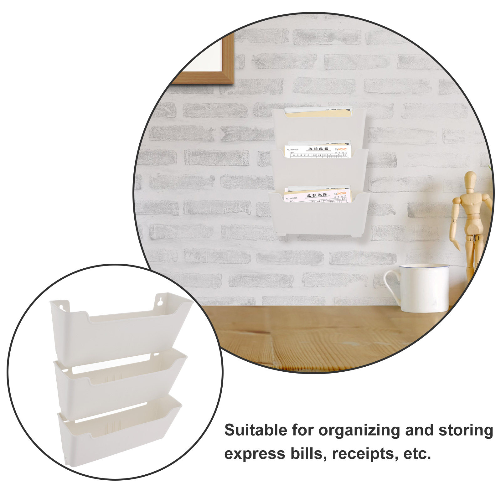 1Set Wall Mounted File Organiz - Magazine Holder Rack recension och pris