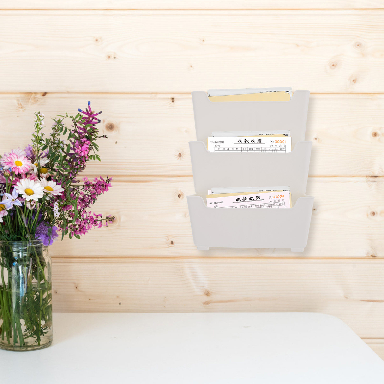 1Set Wall File Organizer Clear - Magazine Holder Rack recension och pris