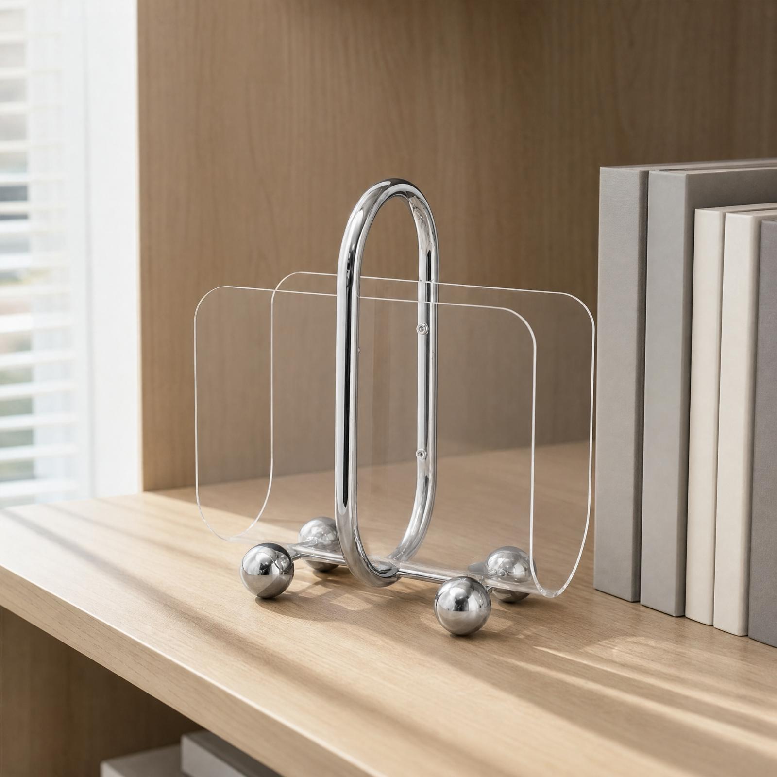 Acrylic Magazine Rack Bookshel - Magazine Holder Rack recension och pris